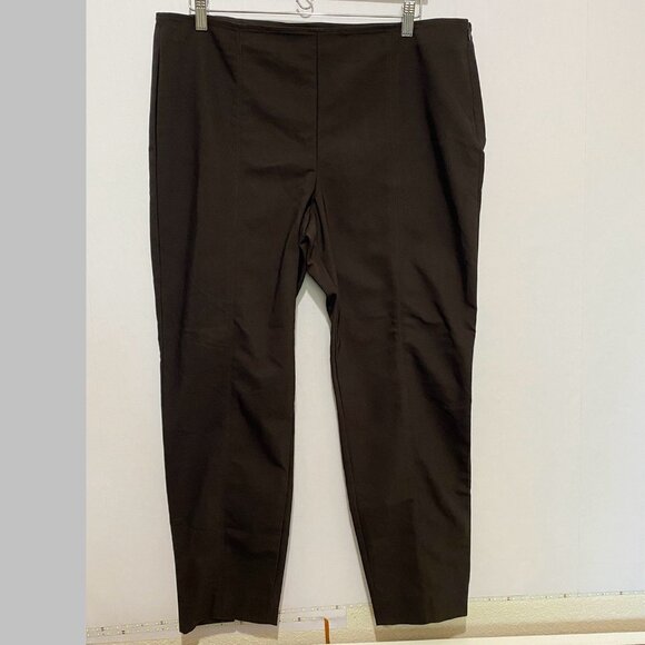 St.‎ John Straight Leg Pants Size 16 Brown Office Business Casual Minimalist - Picture 1 of 14